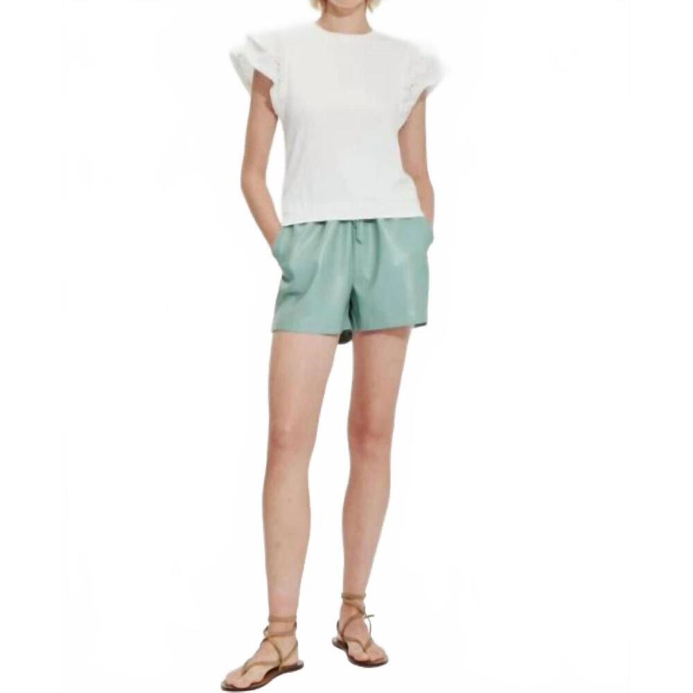 NEW MELISSA NEPTON brigette ruffle sleeve tee in off white